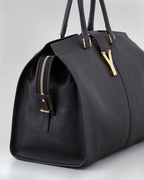 ysl cabas chyc large leather tote|SAINT LAURENT Leather Large Cabas Chyc Black.